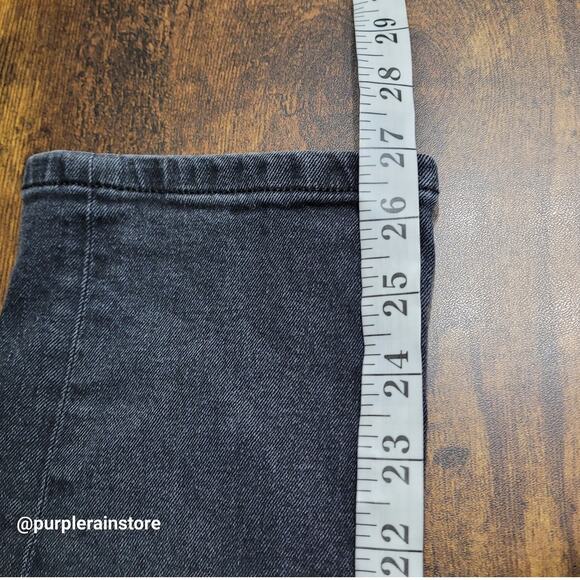 Elizabeth & James Jeans 6 Vintage Straight High Rise Tummy Control Black Wash - Picture 9 of 11